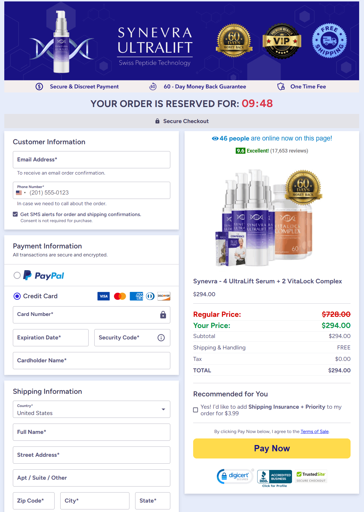 1 Day Synevra UltraLift  Jar Offer